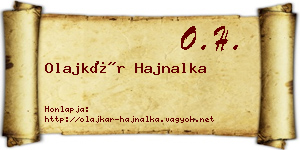 Olajkár Hajnalka névjegykártya