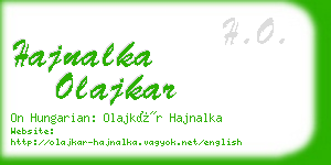 hajnalka olajkar business card